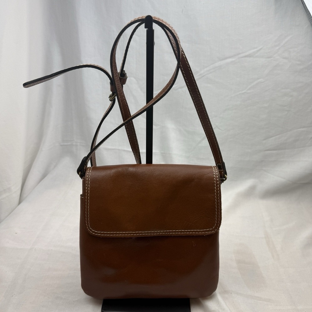 Patricia Nash Heritage Balluri Leather Crossbody Brown Handbag Purse‎ Classic